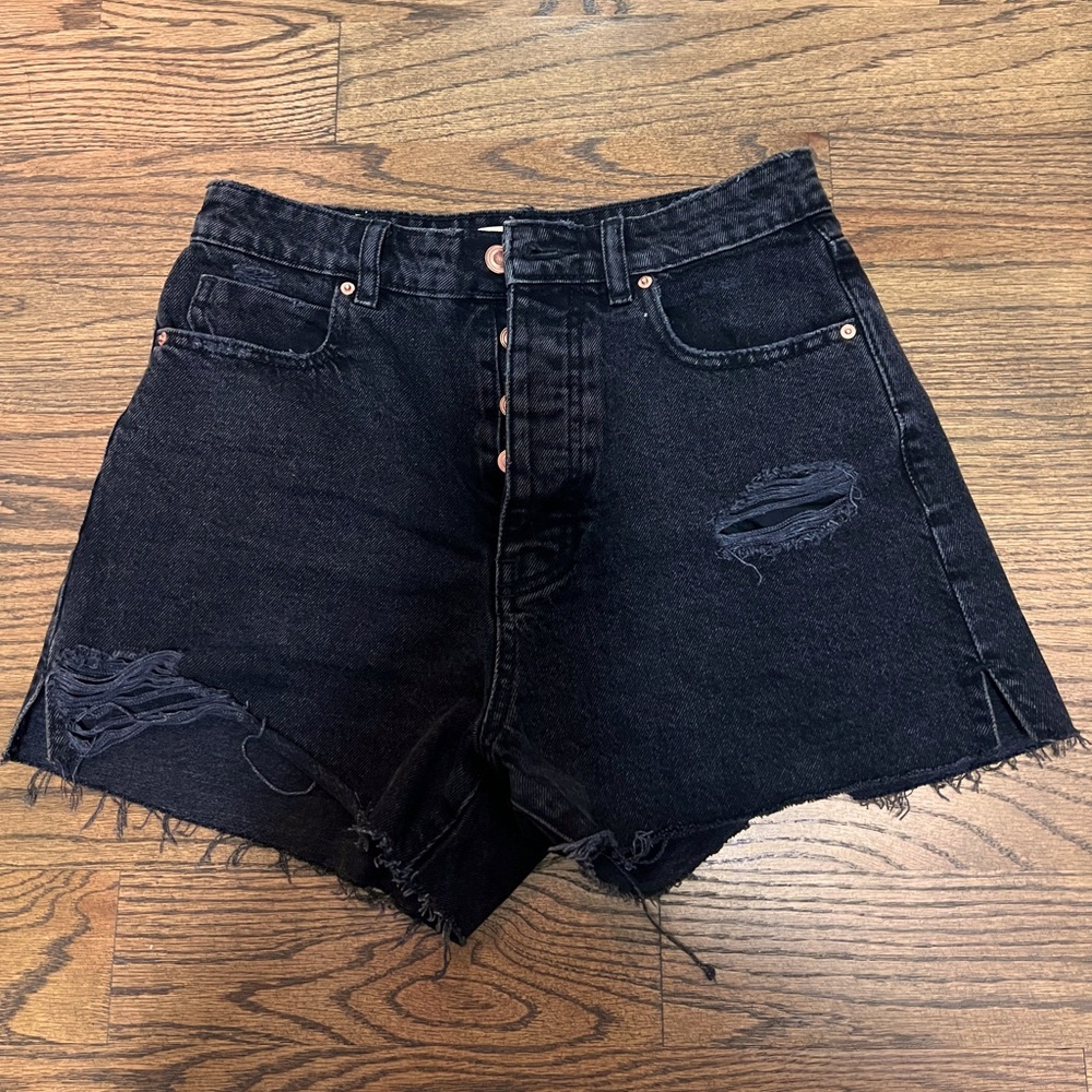 ZARA Highwaist mama black denim jean, 100% Cotton